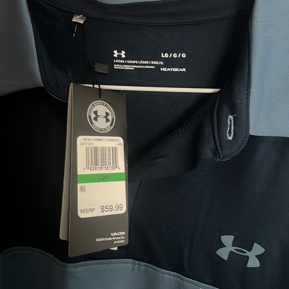 NEW WITH TAGS - Under Armour - Polo Shirt - Men’s Size Large - Heatgear - Picture 2 of 3